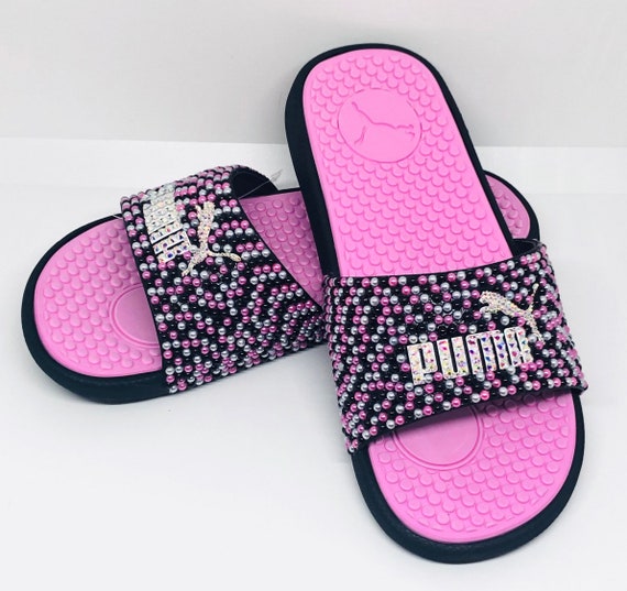 pink puma slides