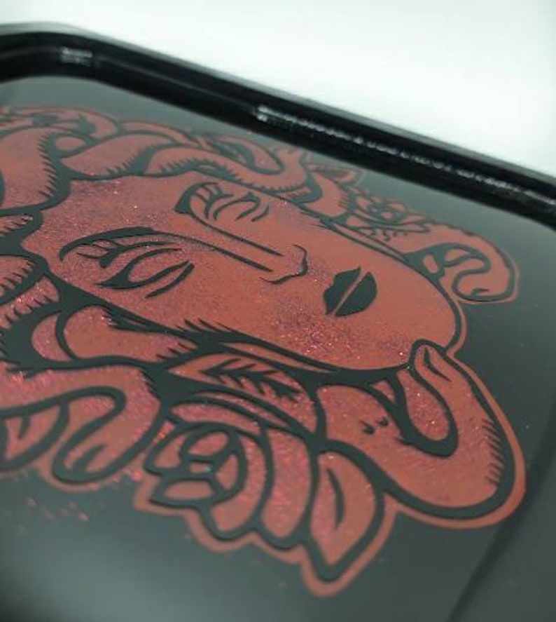 Medusa Customizable Rolling Tray Made to Order Custom Weed Tray Weed Gift Pothead Stoner Gifts Wood Tray