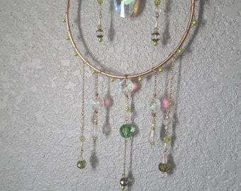 Circle Suncatcher in Gold and Green