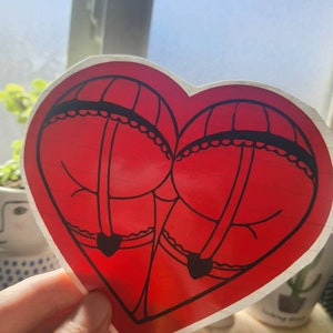 Heart Shaped Butt Vinyl Sticker
