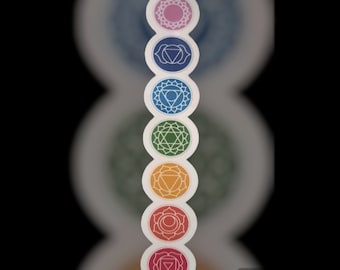 Chakra Circles Sticker With All 7 Chakras