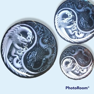 Yin Yang Dragon Stickers