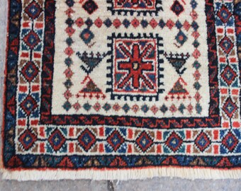 Handmade Kurdish Mini Rug: Vintage Tribal Decor (13x16 Inches) - Etsy
