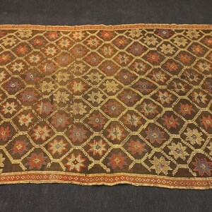 Worn Embroidery Kilim Rug,Turkish Embroidery Rug,Vintage Kilim Rug,Goat Hair Rug,Home Decor Rug,5,2&quot;x8&quot;ft,160x245 Cm,Tribal Rug,Floor Rug