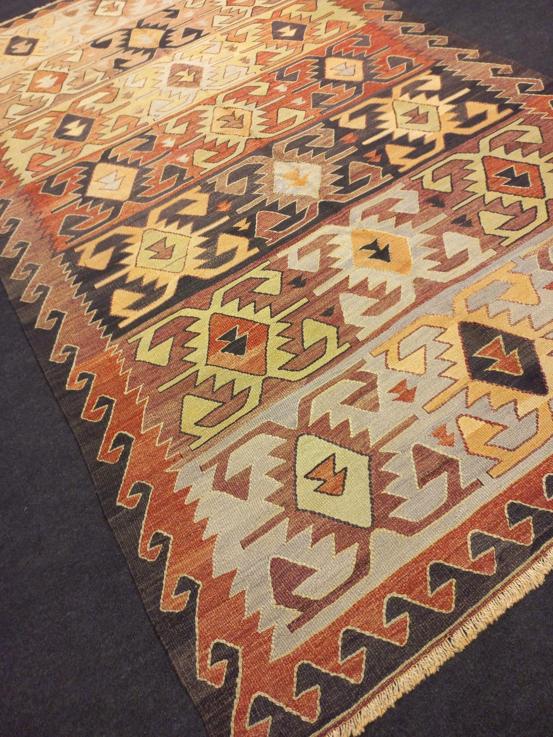 Ram Horn Kilim Rug: 5.2