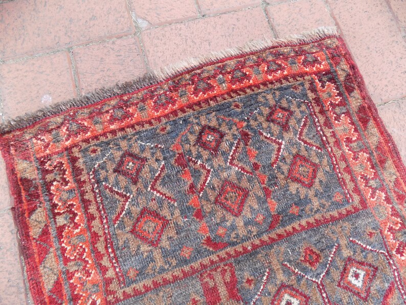 Rare Small Carpet Rug Handmade Wool Rug 17x2 Etsy