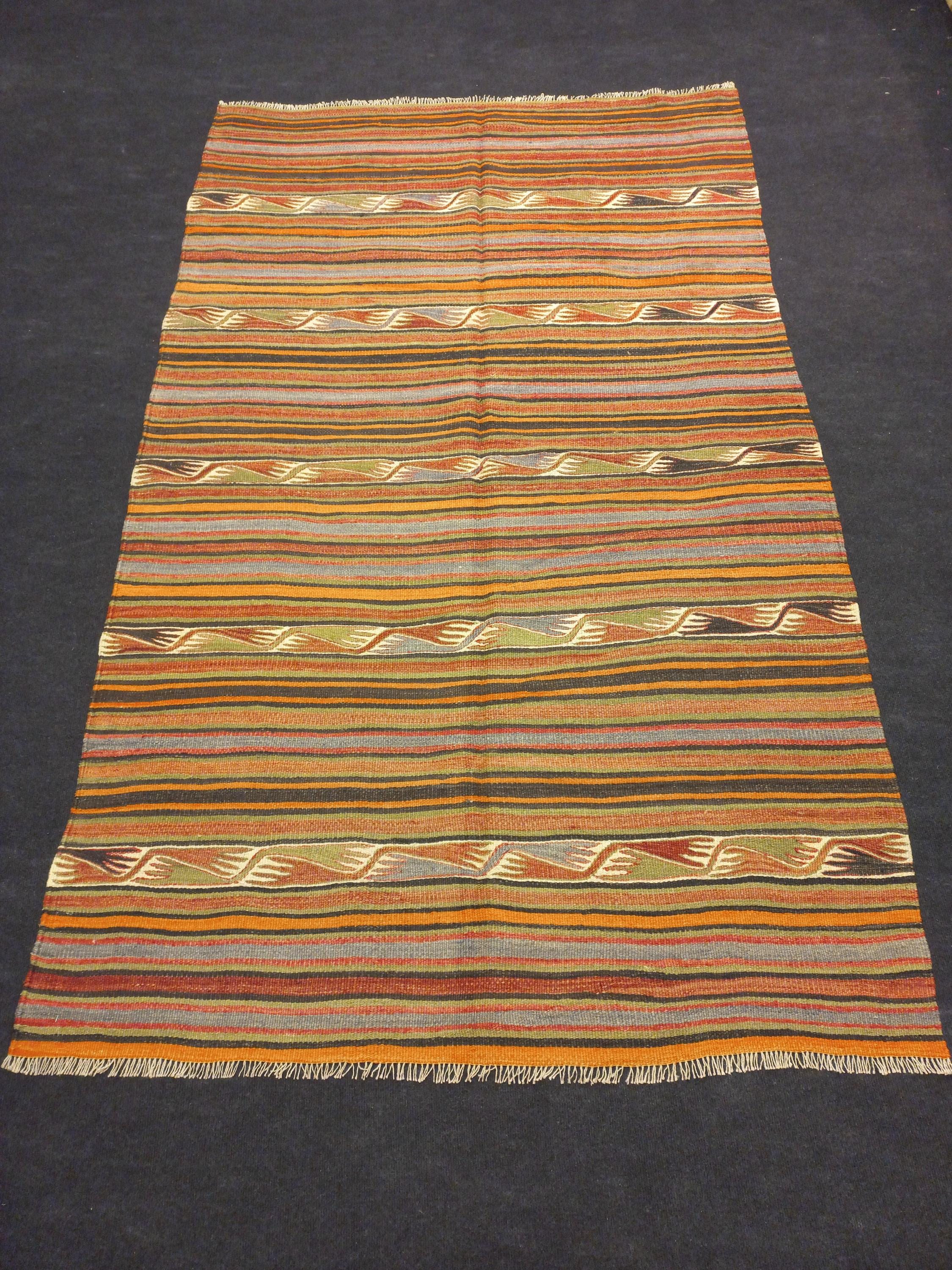 Traditional And Highly Sophisticated  Amazing Turkish Kilim Rug,Handmade Rug,4,6"x7,6"Ft,142x234Cm,Finger Patterned Kilim Rug,Bohemian Kilim