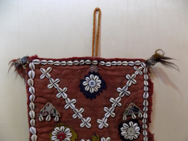Vintage Handmade Amulet 12x15 inch,30x39cm,Wall Hanging Amulet,Antique Turkish Amulet Rug,Vintage Home Decor