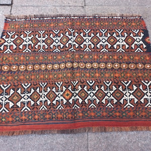 Vintage Old Small Kilim Rug,23&quot;x27&quot;inches / 57x67cm,Decorative Kilim Rug,Kurdish Kilim,Tribal Kilim,Wall Decoration Rug,Small Turkish Rug