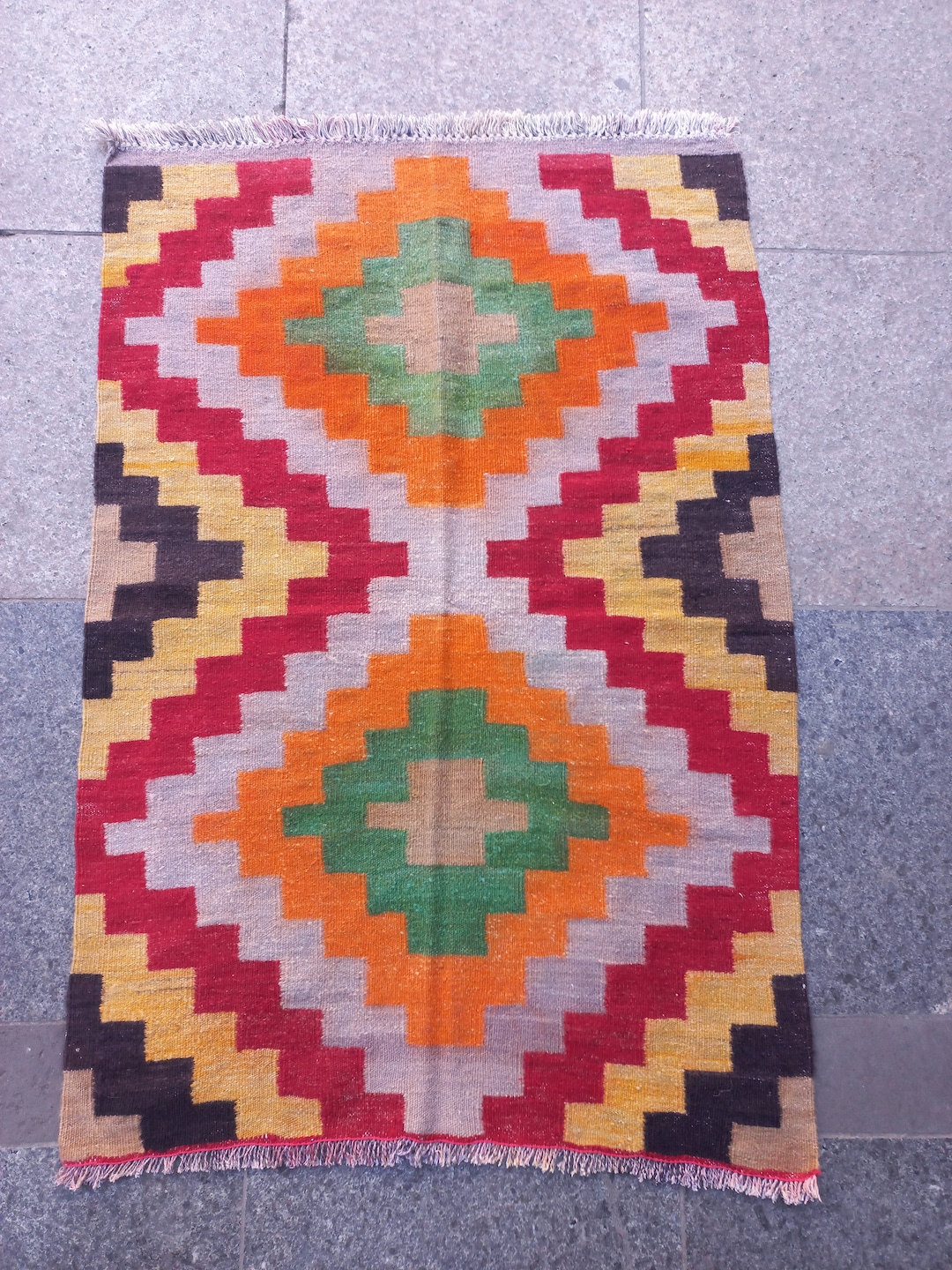 Small Kilim Rugcolorful Kilim Etsy