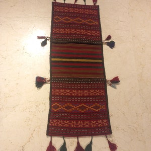 Handmade Embroidery Saddlebag,Tribal Heybe,Turkish Saddlebag,1,4&quot;x3,6&quot; Ft,43x110cm, Home Decor Gifts,Horse Saddlebag,Vintage Saddlebag
