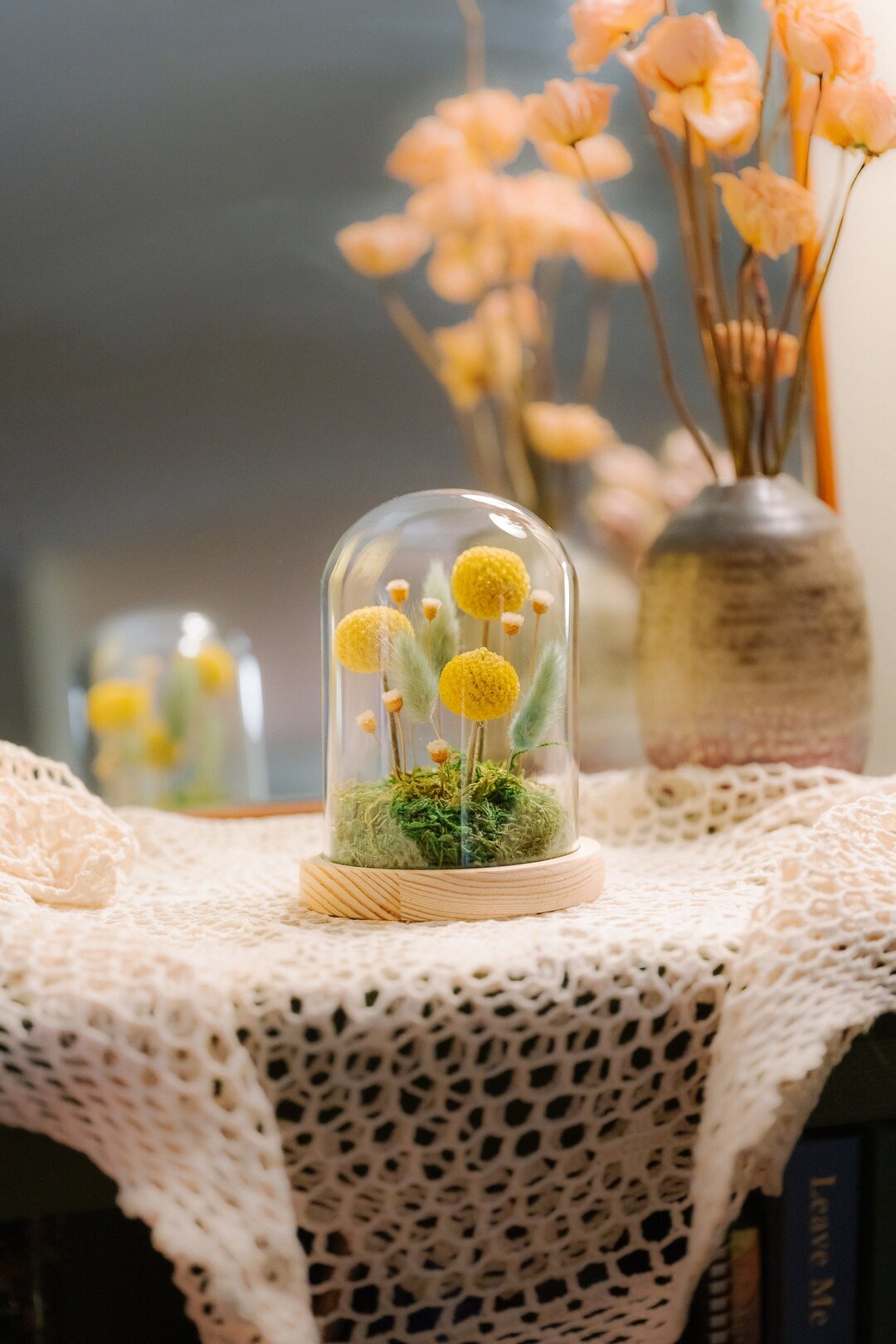 Small Dried Flower Cloche Etsy