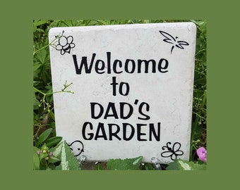 Welcome to Dad's Garden - Personalized Garden Sign, Gift for Gardener, Father's Day Gift, Gift For Dad, Free Ship Domestic, ChawinsWorkshop