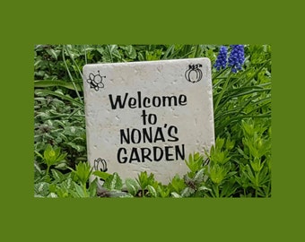 Welcome to Nona's Garden - Garden Gift for Nona, Gender Reveal Gift, Grandparent Garden Sign, Free Ship Domestic, Chawin's Workshop