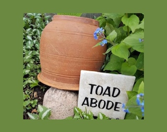 Toad Abode Funny Garden Sign Toad House Garden Sign Cute Gift for Gardener, Mother's Day Father's Day Free Domestic Shipping ChawinsWorkshop