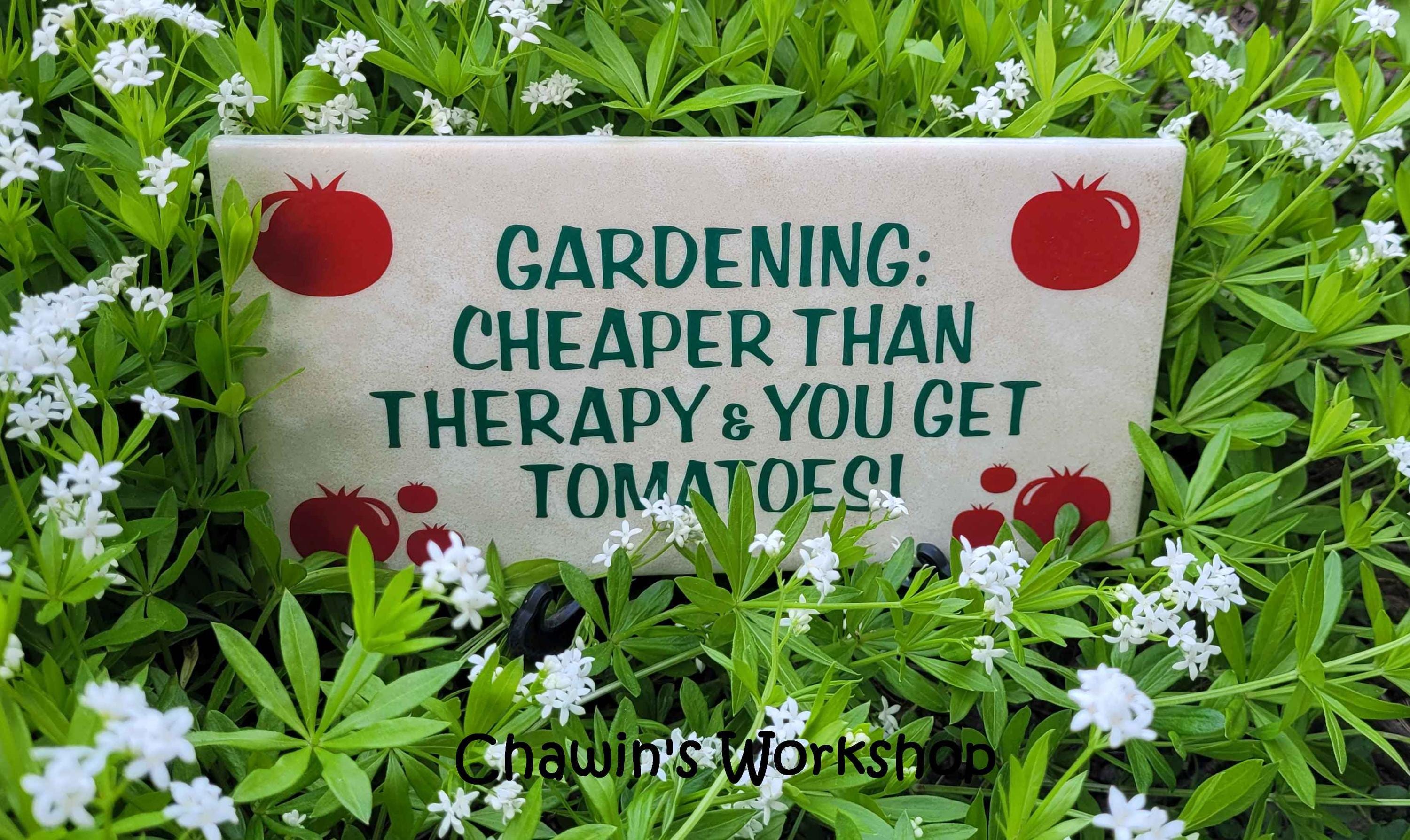 Gardening: Cheaper Than Therapy - Funny Garden Sign Gift for Gardener ...