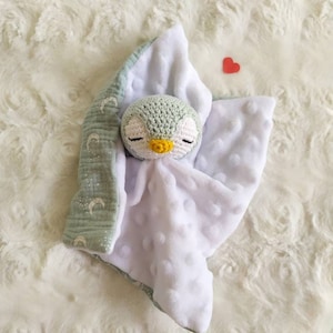 Penguin comforter, bola comforter, baby comforter, OEKO-TEX® cotton, birth gift