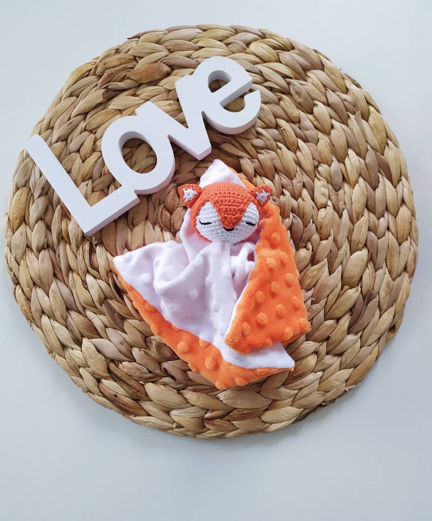 Doudou Foxy The Fox Oeko Tex Cotton Handmade Birth Gift Etsy