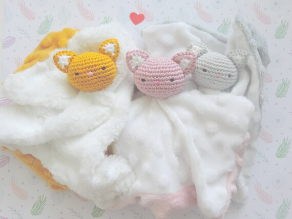 Doudou Bebe Bio Cotton Rabbit Handmade For Birth Photo Shoot Etsy