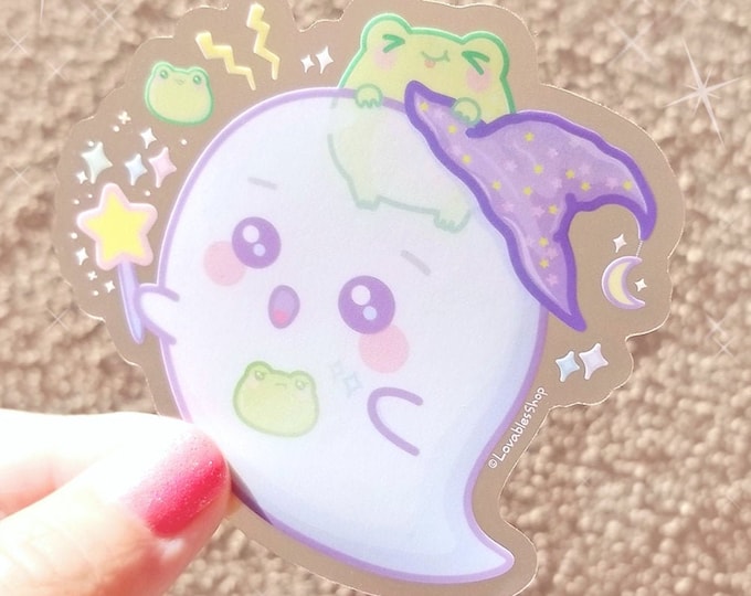 Wizard Ghost Clear Vinyl Sticker