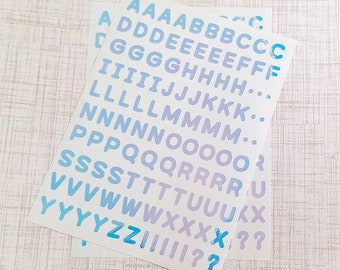 Alphabet Upper Case Permanent vinyl Sticker Sheet