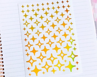 Sparkle Shape Vinyl Sticker Sheet