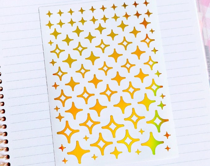 Sparkle Shape Vinyl Sticker Sheet