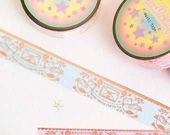 Blue Special Delivery Rose Gold Foiled Washi Tape