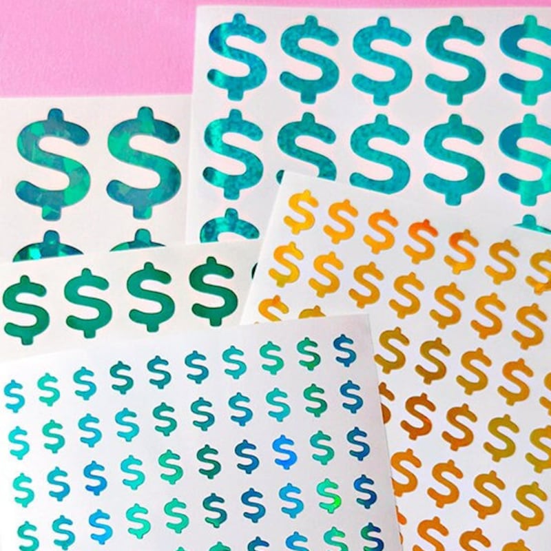 5 Dollar Sign - Etsy