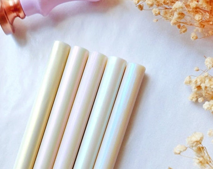 Iridescent Glue Gun Sealing Wax Sticks / For Standard Sized Glue Gun /Gold, Red, Green, Purple and Blue
