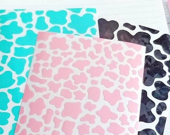 Cow Print Vinyl Sticker Sheet