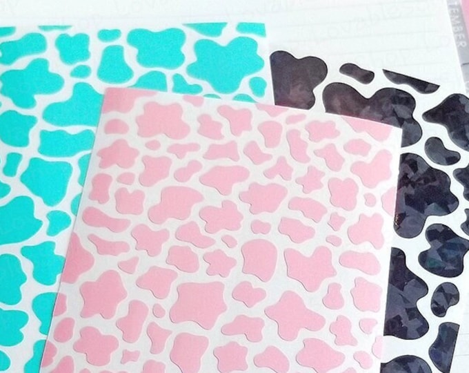 Cow Print Vinyl Sticker Sheet
