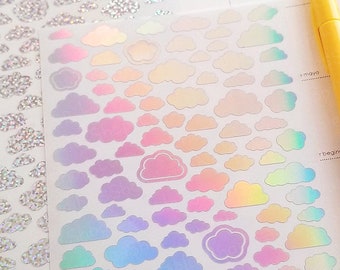 Cloud Permanent Vinyl Sticker Sheet