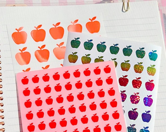 Apple Permanent vinyl Sticker Sheet