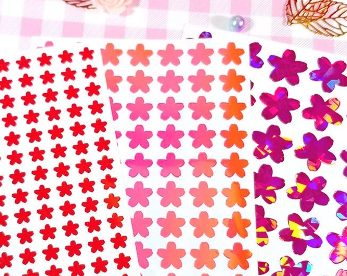 Sakura Flower Permanent vinyl Sticker Sheet
