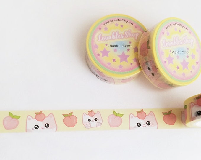 Peach Cat Washi Tape