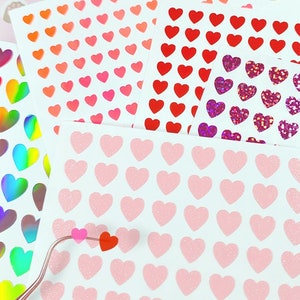 Tiny Heart vinyl stickervel van 0,2"~0,5" inch