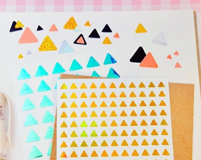 Triangle 0.2"~0.75" Inch Waterproof Vinyl Sticker Sheet