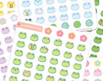 Froggy Face Planner Stickers