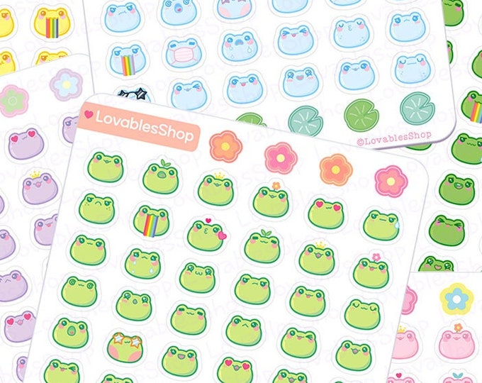 Froggy Face Planner Stickers