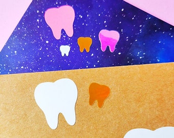 Tooth 0.25"~1.5" Waterproof Vinyl Sticker Sheet