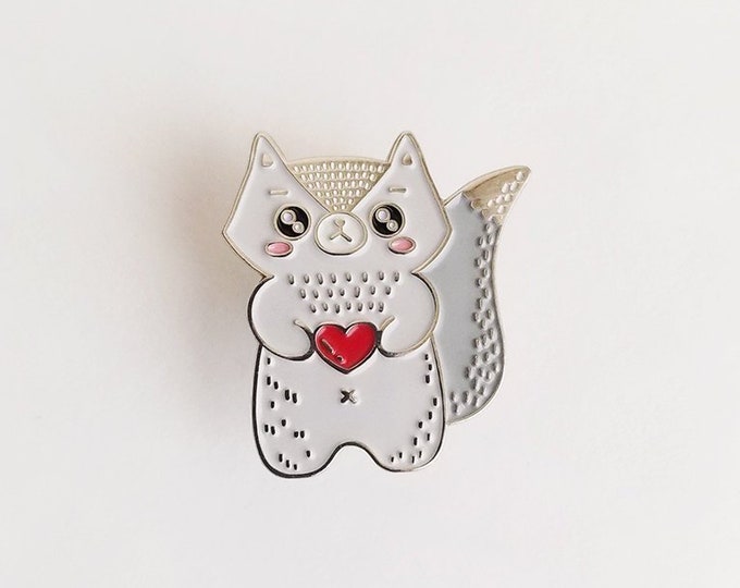Wolf Enamel Pin