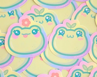 Froggy Sprout & Froggy Flower Vinyl Stickers