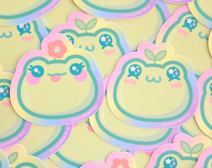 Froggy Sprout & Froggy Flower Vinyl Stickers