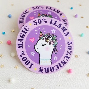 Magical Llamacorn Vinyl Sticker image 1