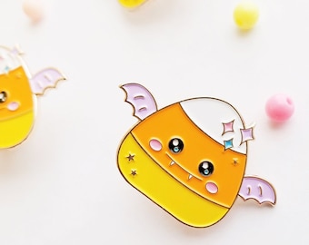 Candy corn Bat  Enamel Pin