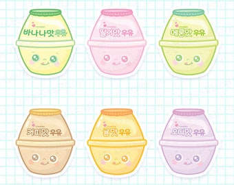 Korean Milk Stickers