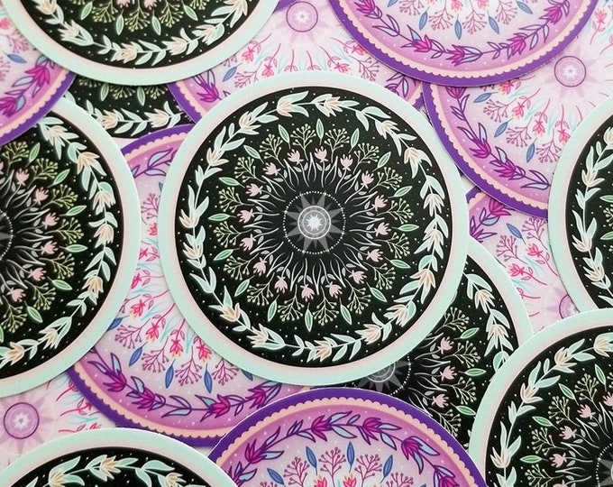 Botanical Mandala Vinyl Sticker