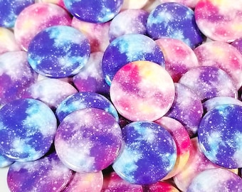 Pink, Blue & Purple Moon Pin button 1.25"