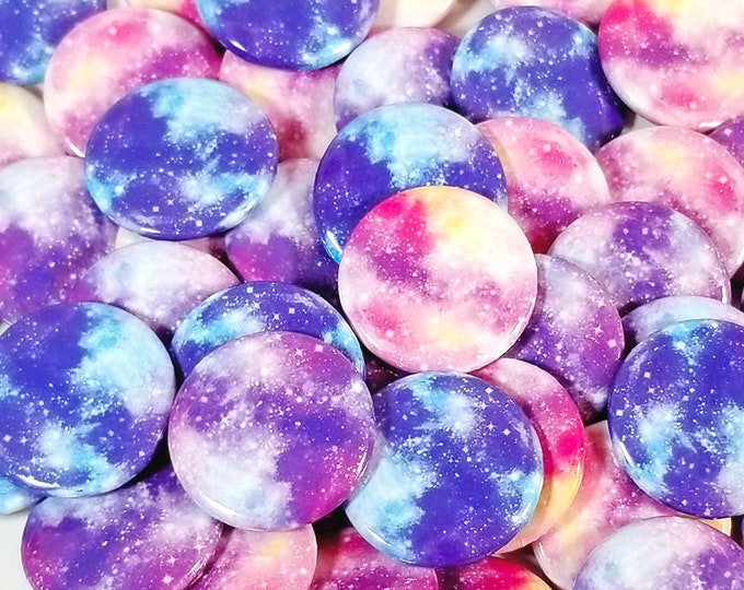 Pink, Blue & Purple Moon Pin button 1.25"